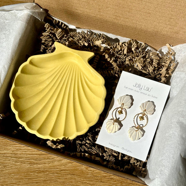 Coffret Boucle d'oreilles + Vide poche