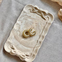  Beige Marbré Grand Plateau