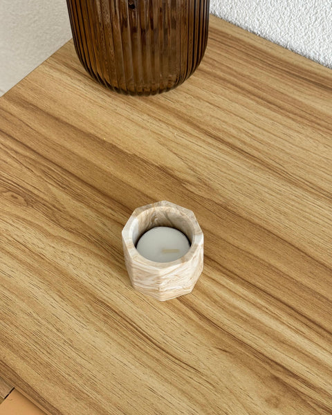 Petit photophore hexagonal