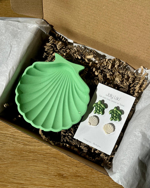 Coffret Boucle d'oreilles + Vide poche