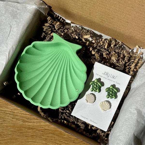 Coffret Boucle d'oreilles + Vide poche