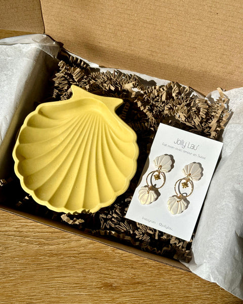 Coffret Boucle d'oreilles + Vide poche