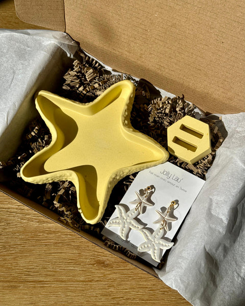 Coffret Boucles d'oreilles + Vide poche + Porte bague 2x