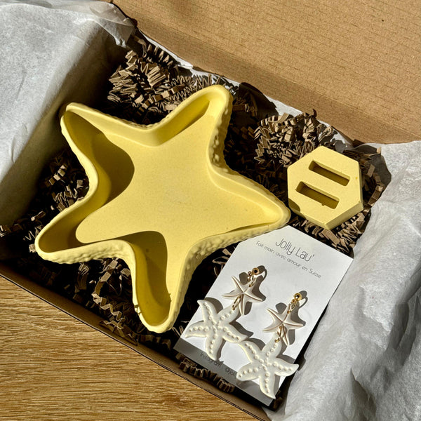 Coffret Boucles d'oreilles + Vide poche + Porte bague 2x